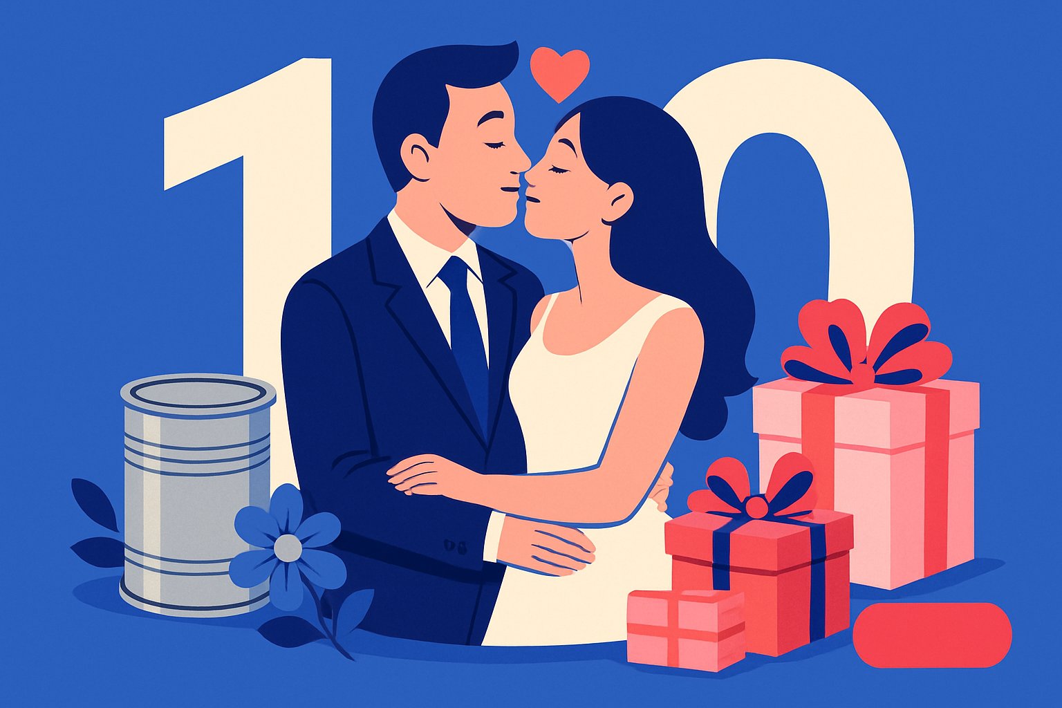 Noces d’étain : 30 idées et cadeaux pour célébrer vos 10 ans de mariage