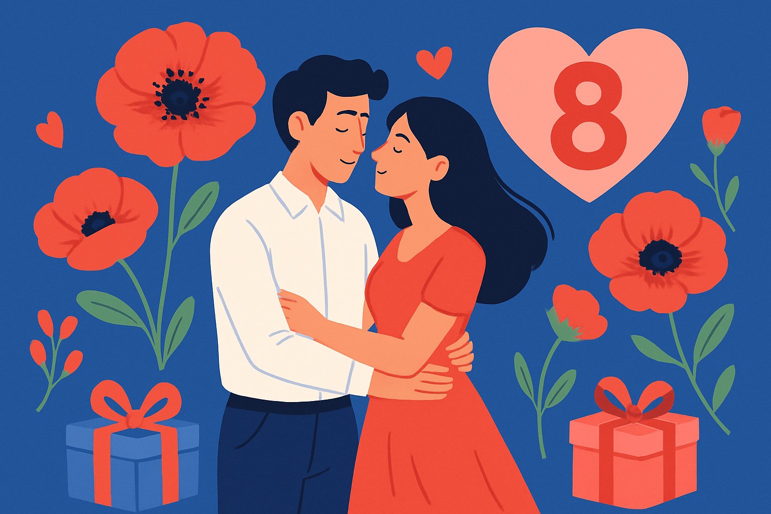 Noces de coquelicot : 30 idées et cadeaux pour célébrer vos 8 ans de mariage