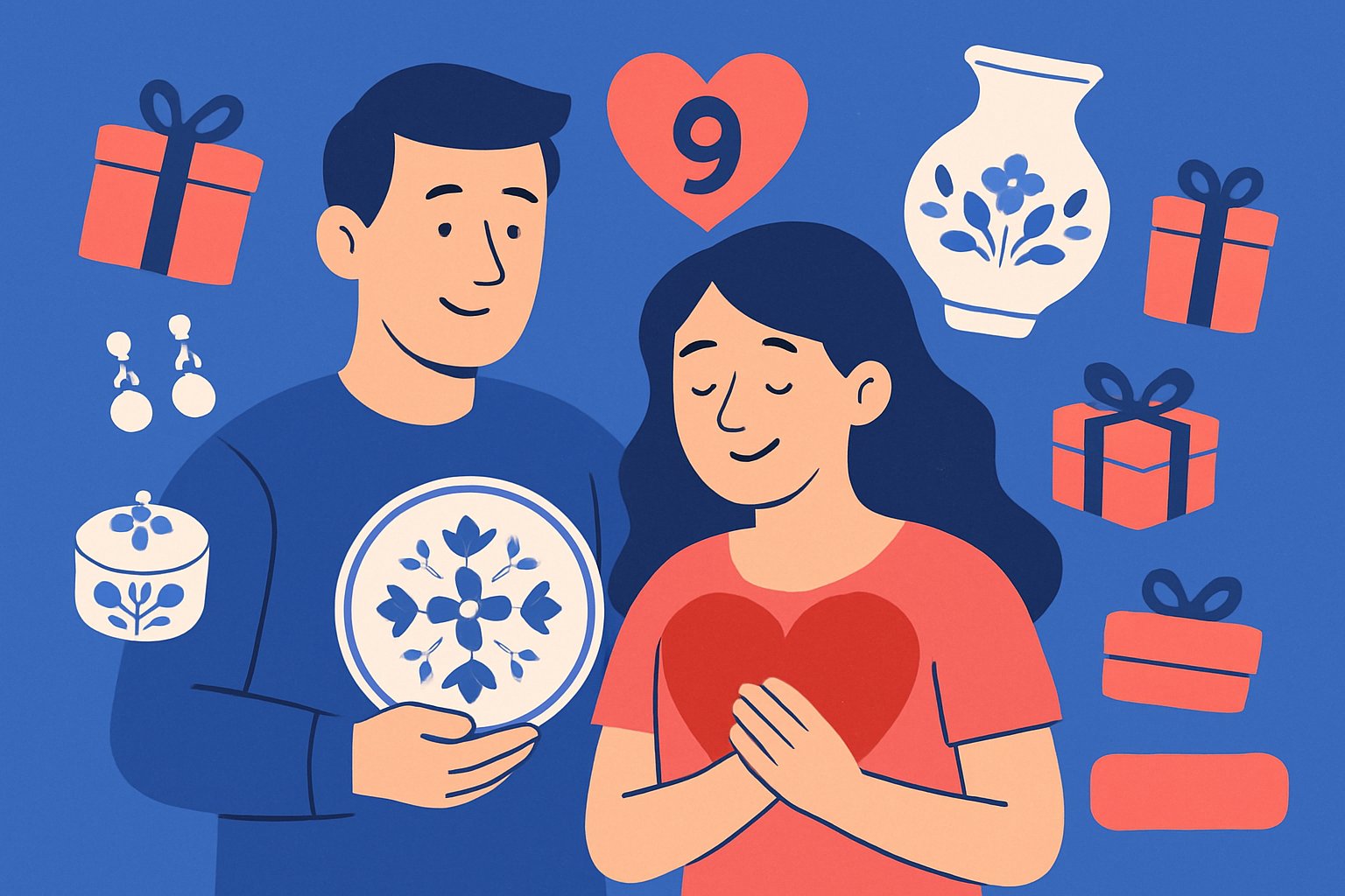 Noces de faïence : 30 idées et cadeaux pour célébrer vos 9 ans de mariage